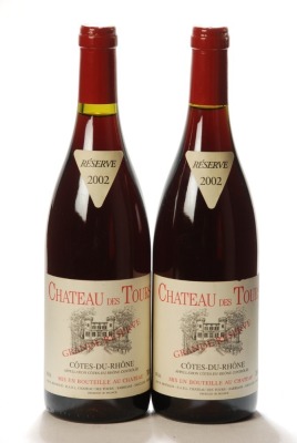 Cotes Du Rhone 2002 Chateau Des Tours 2 Bts IN BOND