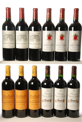 Chateau Langoa Barton 2009 Saint Julien 3 Bts Chateau Lafon Rochet 2009 Saint Estephe 3 Bts Chateau Prieure Lichine 2009 Margaux 3 Bts Chateau La Lagune 2009 Haut Medoc 3 Bts Above 12 Bts