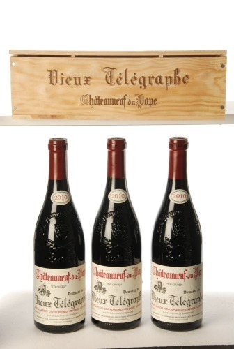 Chateauneuf du Pape La Crau 2010 Domaine du Vieux Telegraphe 3 Bts OWC