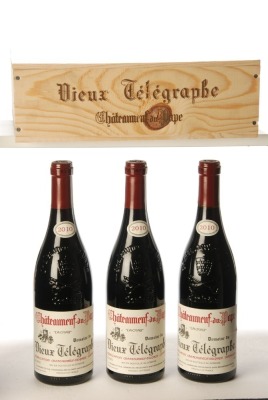Chateauneuf du Pape La Crau 2010 Domaine du Vieux Telegraphe 3 Bts OWC
