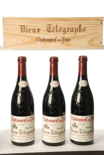 Chateauneuf du Pape La Crau 2010 Domaine du Vieux Telegraphe 3 Bts OWC