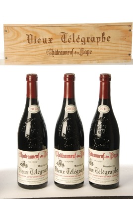Chateauneuf du Pape La Crau 2010 Domaine du Vieux Telegraphe 3 Bts OWC