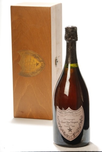 Champagne Dom Perignon Rose 1986 Wooden presentation box 1 Bt
