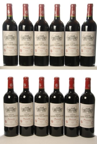 Chateau Grand Puy Lacoste 2009 Pauillac 12 Bts IN BOND