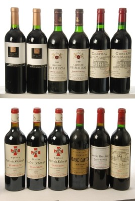 Chateau Brane Cantenac 1989 Margaux 1 Bt Chateau Haut Marbuzet 1998 Saint Estephe 2 Bts Chateau La Croix St Georges 2005 Pomerol 3 Bts Chateau Le Carre 2005 Saint Emilion 2 Bts Cheateau de Fieuzal 1989 Pessac Leognan 2 Bts Chateau Haut Bailly 1998 Pessac 