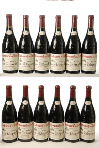 Chateauneuf du Pape 2005 Domaine du Vieux Telegraph 12 bts OWC From passive storage in South West Surrey