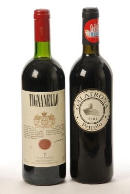 Galatrona Valdarno di Sopra Petrolo 2001 1 Bt Tignanello Marchesi Antinori 1995 1 Bt Above 2 Bts