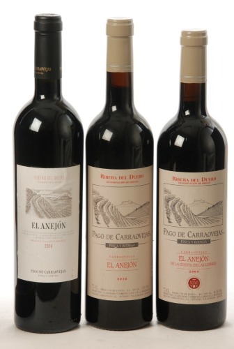 Pago de Carraovejas El Anejon 2009 Ribera del Duero 1 Bt Pago de Carraovejas El Anejon 2012 Ribera del Duero 1 Bt Pago de Carraovejas El Anejon 2016 Ribera del Duero 1 Bt Above 3 Bts