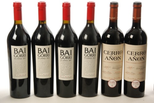 Rioja Bodegas Baigorri Vino de Garage 2007 1 Bt Rioja Bodegas Baigorri Vino de Garage 2011 1 Bt Rioja Bodegas Baigorri Vino de Garage 2012 2 Bts Rioja Grupo Olarra Cerro Anon Gran Reserva 2010 2 Bts Above 6 Bts
