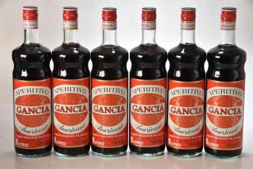 Gancia Aperitivo Americano 1 litre 15% Vol 1970's Bottling 6 bts