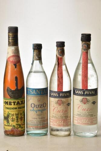 Greek Spirits including very Old Ouzo and Metaxa