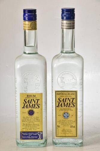 St James Imperial Blanc White Rum 70cl 50% Vol 2 bts 1970's/80's Bottling