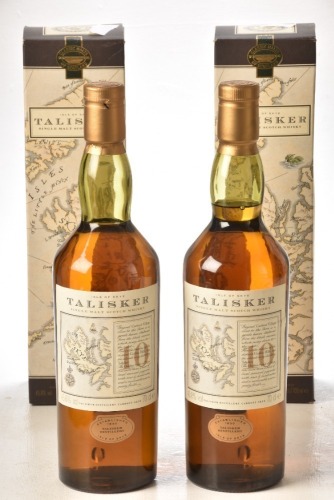 Talisker 10 yr old Map label 45.8% OCC 2 x 70cl bts