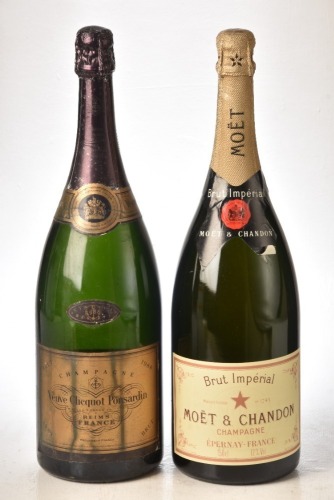 Champagne Veuve Clicquot 1988 and Moet & Chandon NV 2 mags