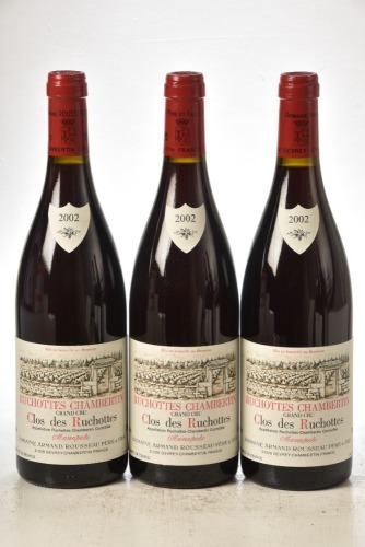 Ruchottes Chambertin Grand Cru Clos des Ruchottes 2002 Domaine Armand Rousseau 3 bts IN BOND