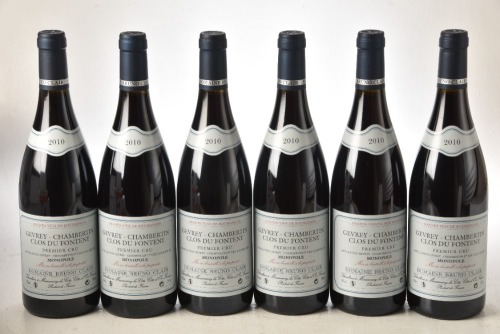 Gevrey Chambertin 1er Cru Clos du Fonteny 2010 Domaine Bruno Clair 6 bts OCC