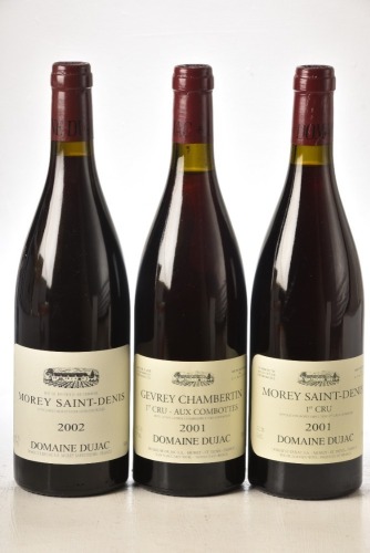 Morey St Denis 2001 & 2002, Gevrey Chambertin 2001 Domaine Dujac 3 bts