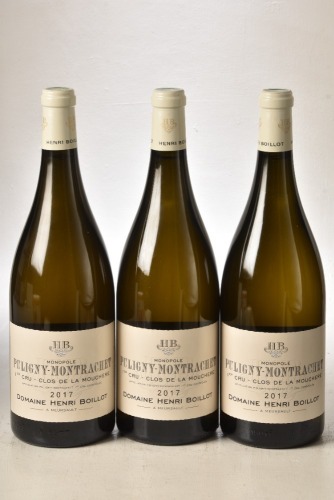 Puligny Montrachet 1er Cru Clos de La Mouchere 2017 Domaine Henri Boillot 3 mags OWC IN BOND