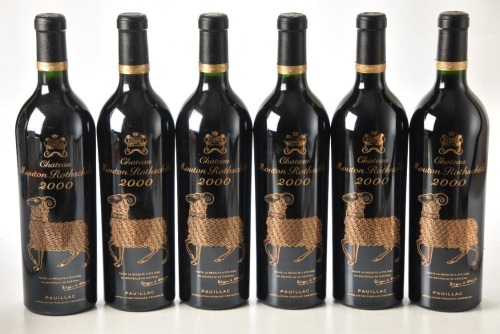 Chateau Mouton Rothschild 2000 Pauillac 6 bts OWC In Bond