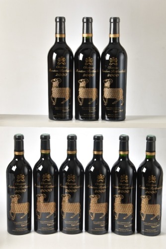 Chateau Mouton Rothschild 2000 Pauillac 9 bts In Bond