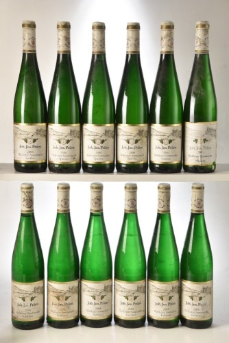 Wehlener Sonnenuhr Kabinett and Spatlese JJ Prum Mix 2008 12 bts