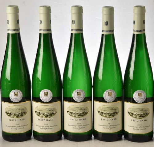 Fritz Haag Brauneberger Juffer Sonnenuhr Riesling Kabinett 2016 3 bts. 5