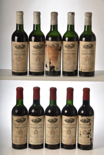 Chateau Pontet Canet 1957 and 1958 10 hf bts