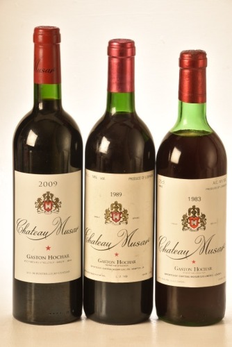 Chateau Musar Trio 1983 1989 2009 3 bts