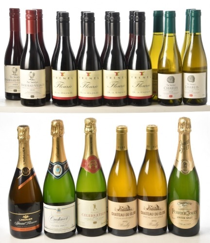 Mixed case of White Burgundy and Champagne and assorted halves