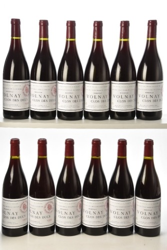 Volnay Clos des Ducs 1999 Domaine Marquis D’Angerville 12 bts OCC In Bond