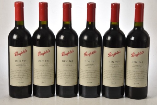 Penfolds Bin 707 2001 6 bts OCC