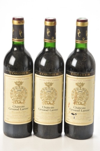 Chateau Gruaud Larose 1990 St Julien 3 bts