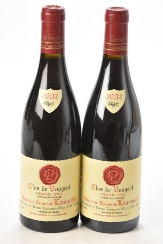 Clos de Vougeot Grand Cru 2002 Domaine Francois Lamarche 2 bts