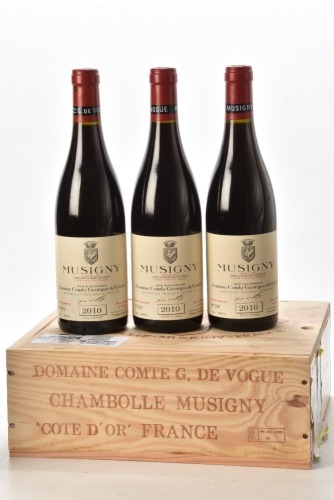 Musigny Grand Cru Vieilles Vignes 2010 Domaine Georges de Vogue 3 bts OWC In Bond