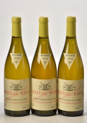 Chateauneuf du Pape Blanc 2010 Chateau Rayas 3 bts In Bond