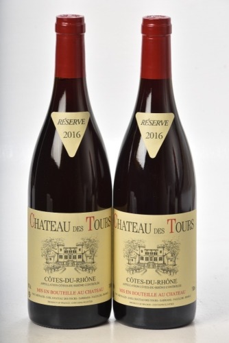 Cotes du Rhone Reserve 2016 Chateau des Tours 2 Bts In Bond